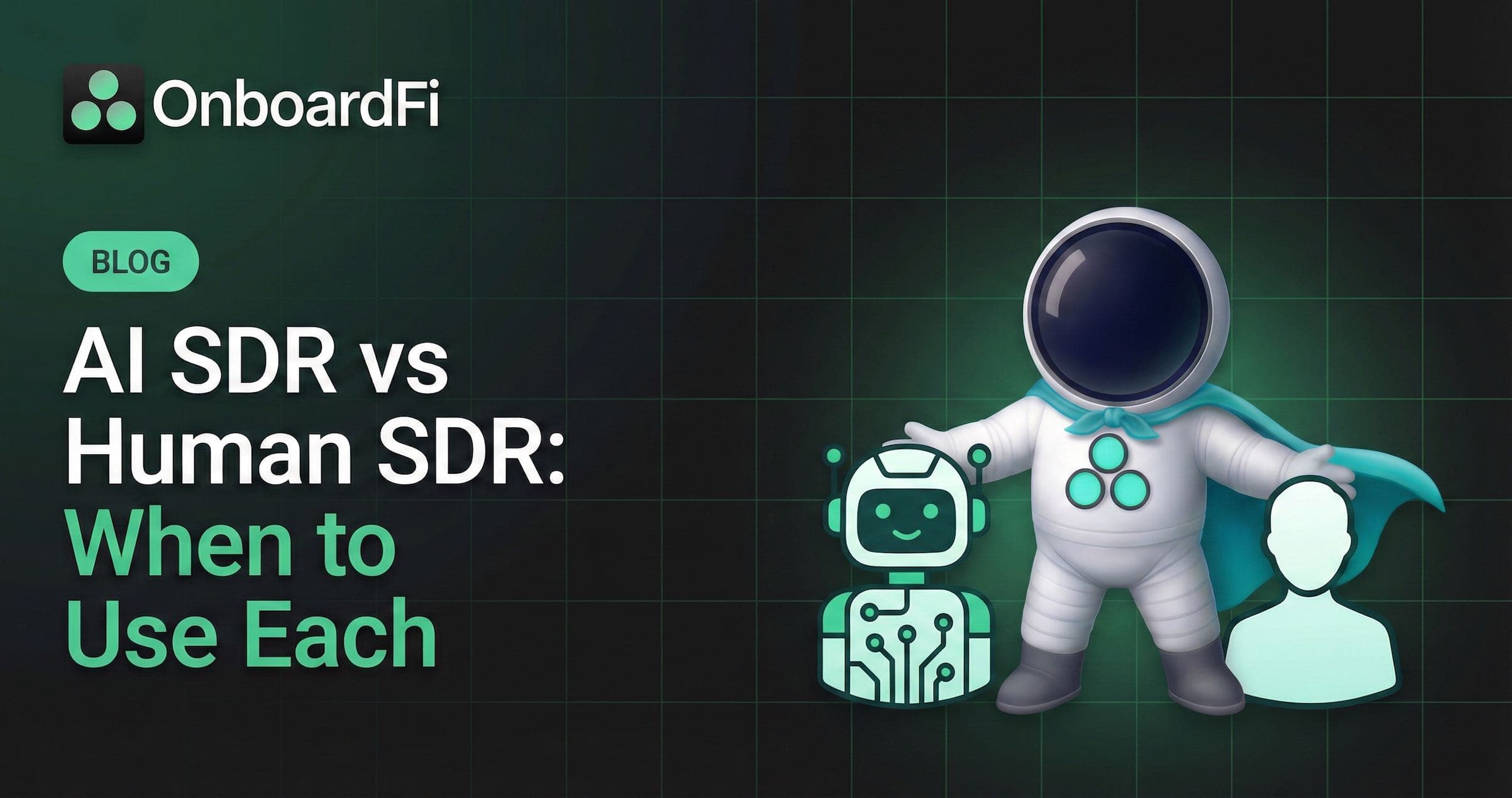 Side-by-side comparison of AI SDR and human SDR capabilities across cost, speed, and conversion metrics